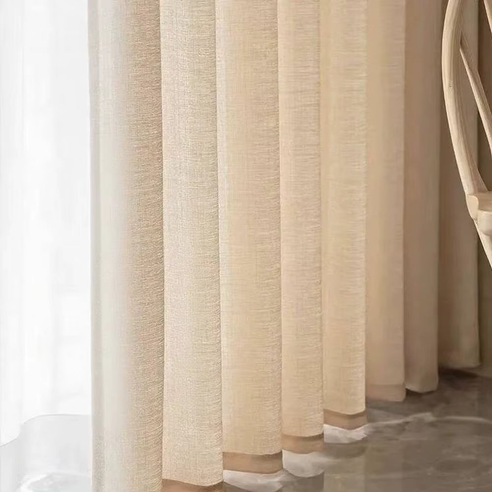 Natural Linen Japanese Home Door Curtain, Elegant Home Decor, Light Filtering Window Divider for Living Room & Bedroom