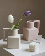 Handmade Ceramic Jug Pitcher Vase - Modern and Unique Decorative Centerpiece Vase