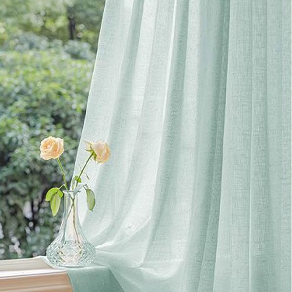 Natural Linen Japanese Home Door Curtain, Elegant Home Decor, Light Filtering Window Divider for Living Room & Bedroom