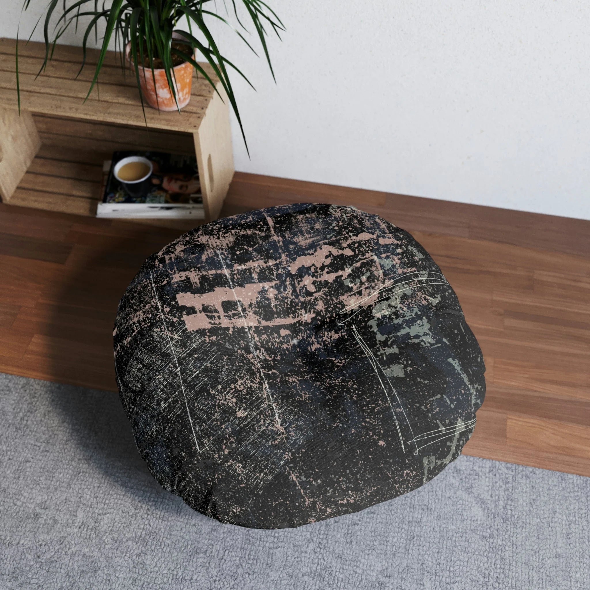 Meditation and Comfort Floor Pillow TUFTED | Minimal by Queennoble