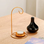 6.7Inch Ceramic Wax Melt Burner Essential Oil Diffuser Home Decor Iron Stand