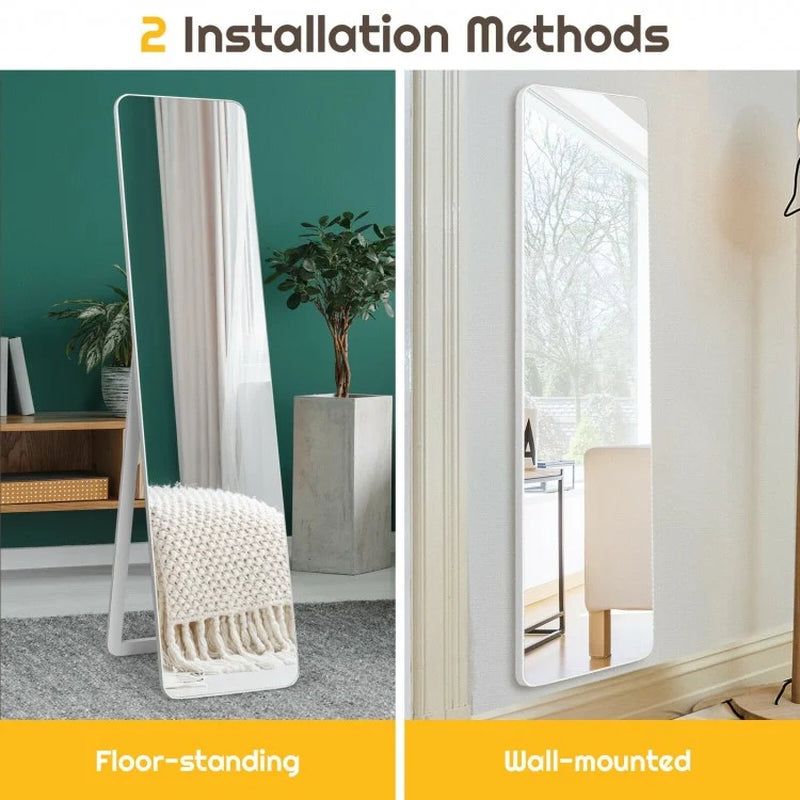 63 X 14.5 Inch Full Length Frameless Wall Mountable Floor Mirror