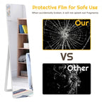 63 X 14.5 Inch Full Length Frameless Wall Mountable Floor Mirror