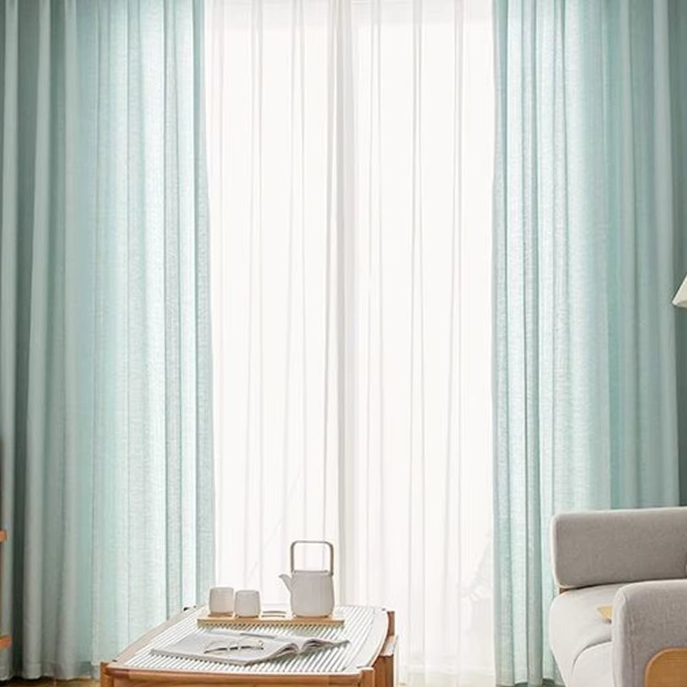 Natural Linen Japanese Home Door Curtain, Elegant Home Decor, Light Filtering Window Divider for Living Room & Bedroom