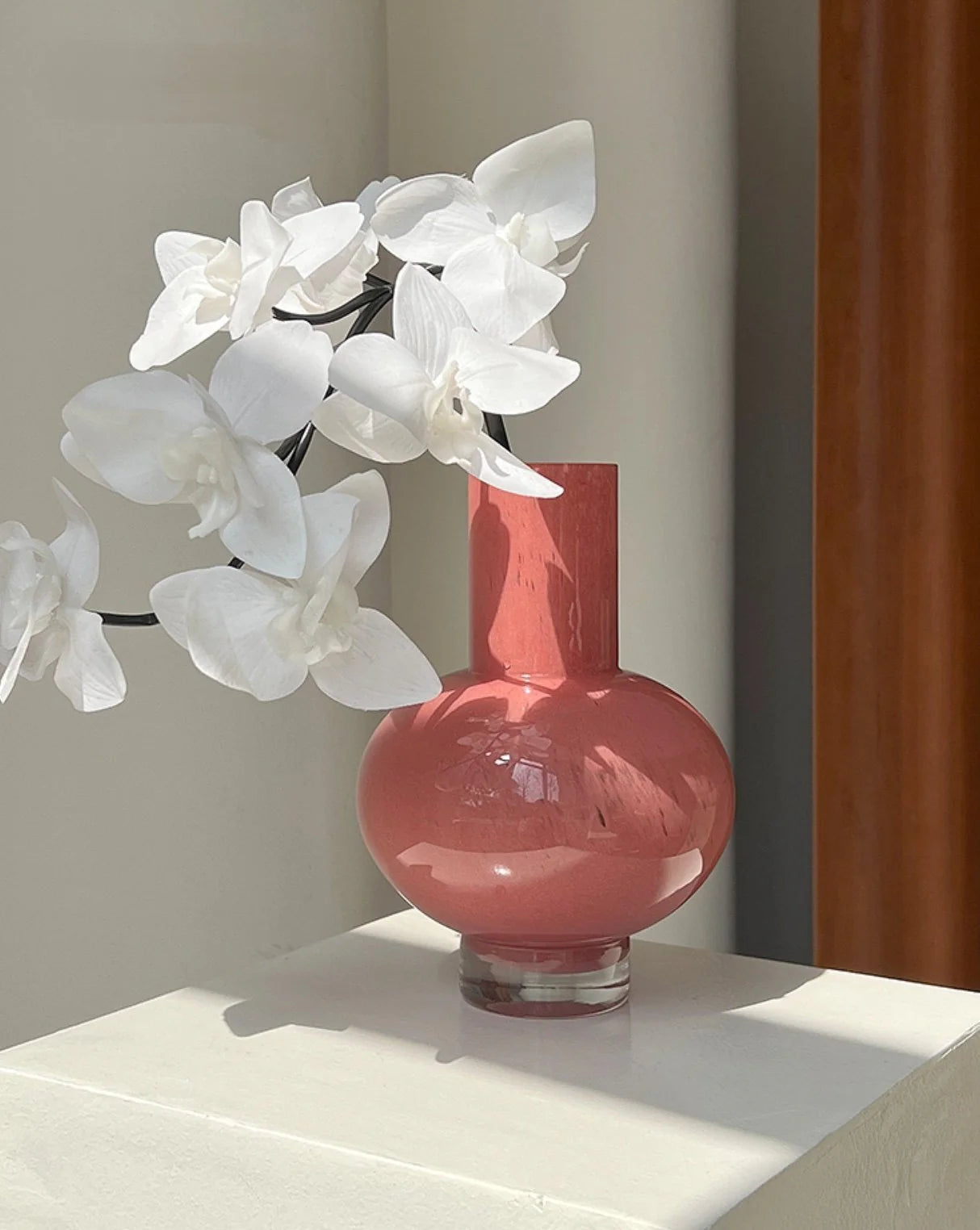 Retro Color Glazed Decorative Vase - Unique Glass Vase Decor