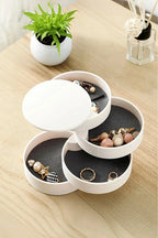4 Compartment Jewelry Organizer Elegant Jewelry Accessory Storage Box