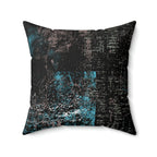 Premium Faux Suede Square Pillow BLAU from Minimal by Queennoble