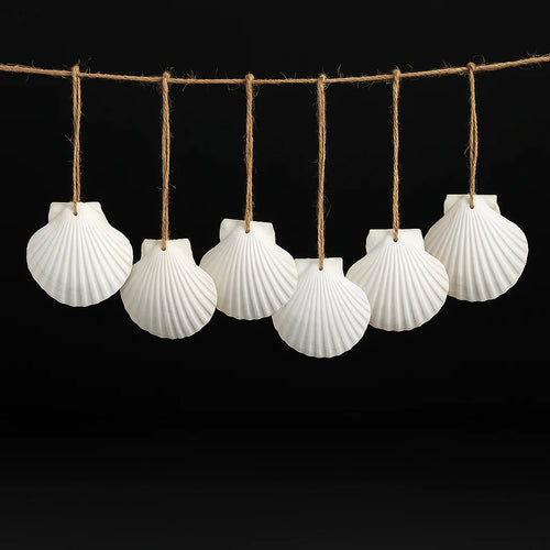 16PCS Natural Sea Shells Scallop Shells with Rope for Home Decor
